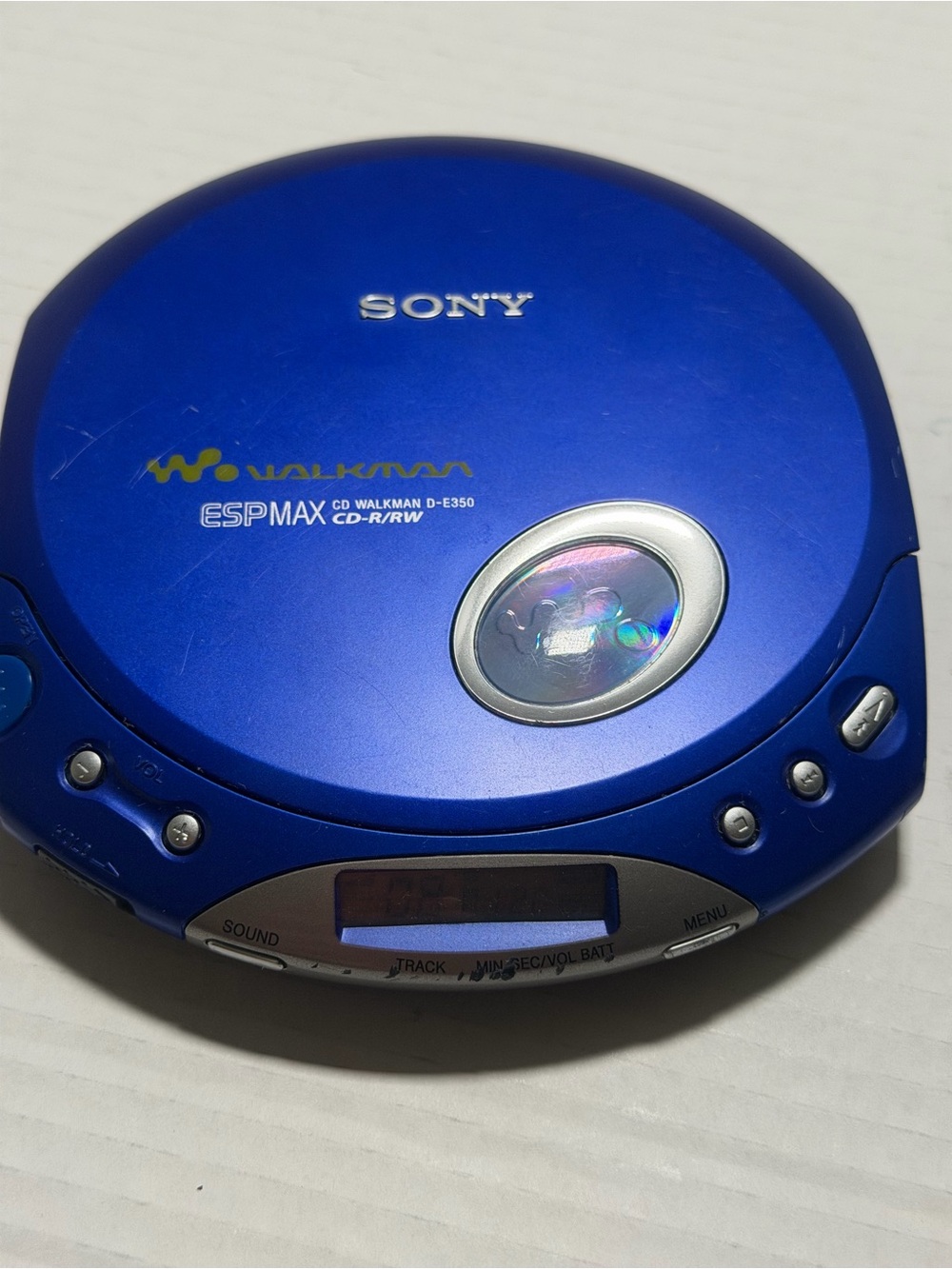 Sony Walkman D-E350 ESP MAX Portable CD Player Blue Tested Working Y2K 2000s